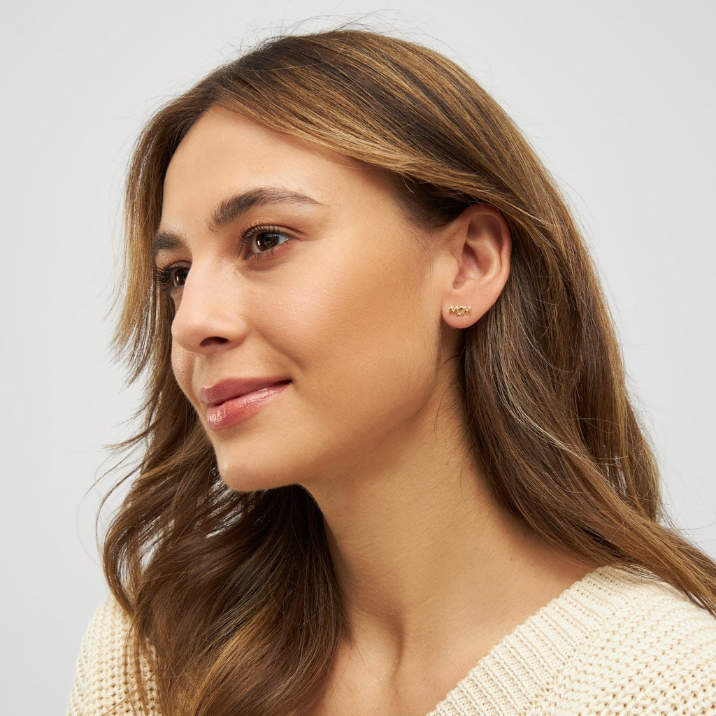 LULU Copenhagen Word Mom ørering 1 stk Ear stud, 1 pcs Forgyldt