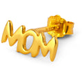 Word Mom ørering 1 stk - Forgyldt