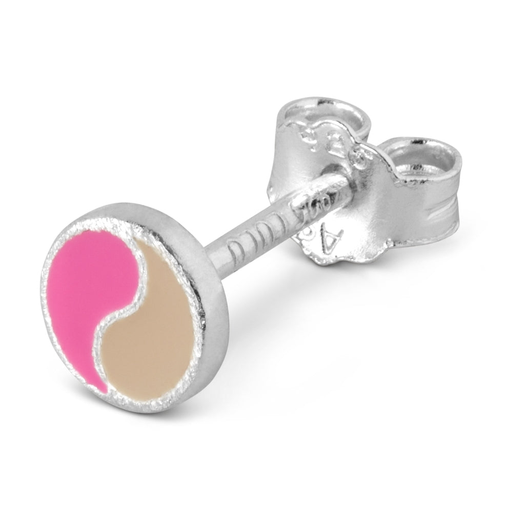 LULU Copenhagen Yin Yang ørering 1 stk Ear stud, 1 pcs Pink/Buttercream