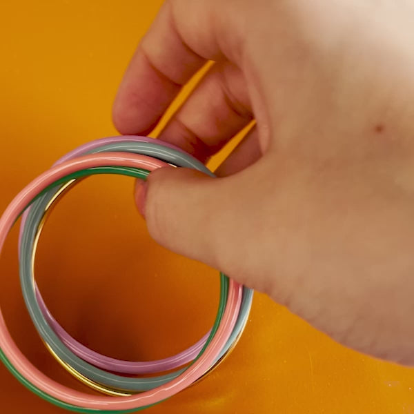 LULU Copenhagen Color Bangle poleret Bracelets Silver Plated - Video preview
