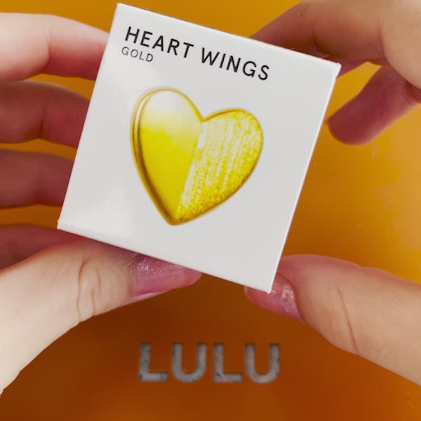 LULU Copenhagen Heart Wings ørering 1 stk Ear stud, 1 pcs Forgyldt