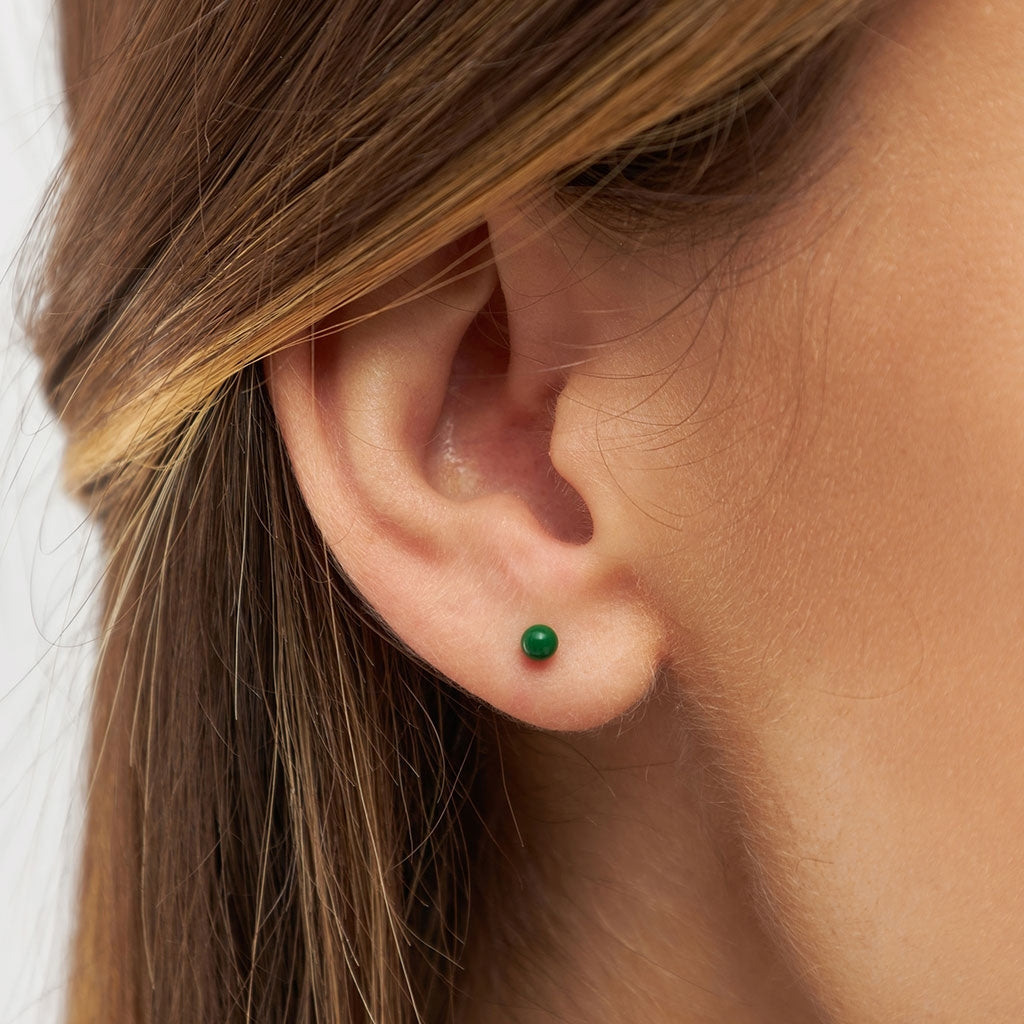 LULU Copenhagen Color Ball ørering 1 stk Ear stud, 1 pcs Grøn
