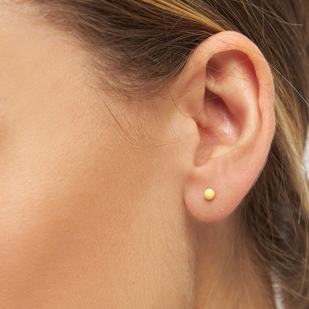 LULU Copenhagen Color Ball ørering 1 stk Ear stud, 1 pcs Gul