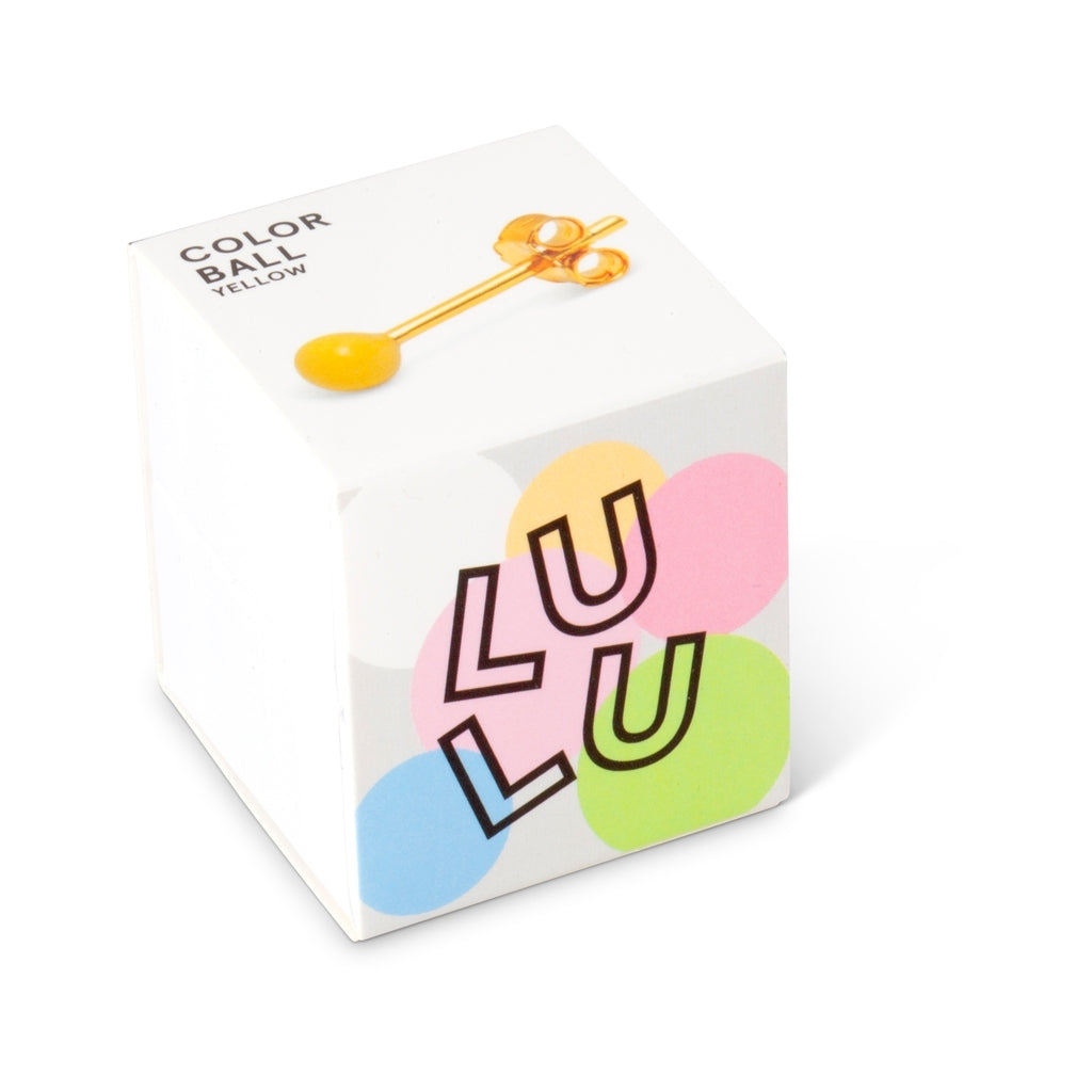 LULU Copenhagen Color Ball ørering 1 stk Ear stud, 1 pcs Gul