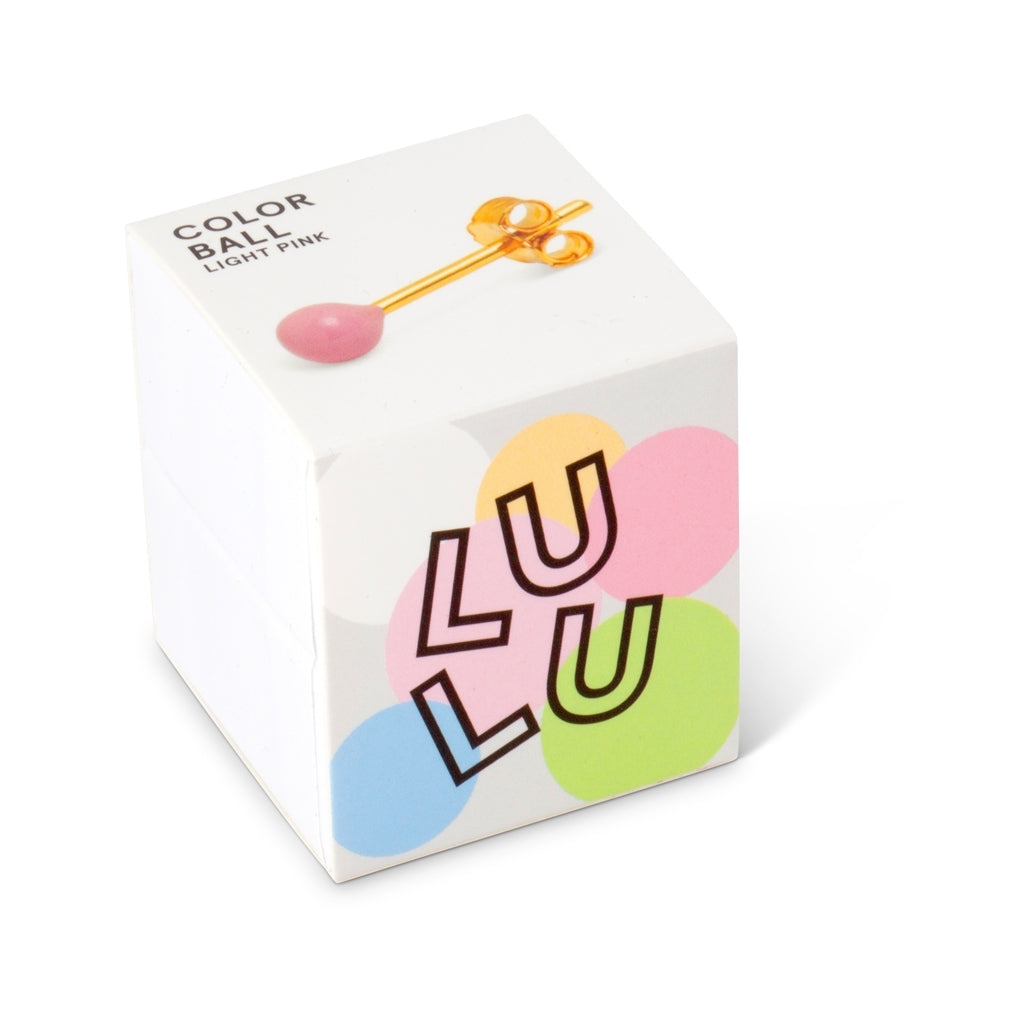 LULU Copenhagen Color Ball ørering 1 stk Ear stud, 1 pcs Lyserød
