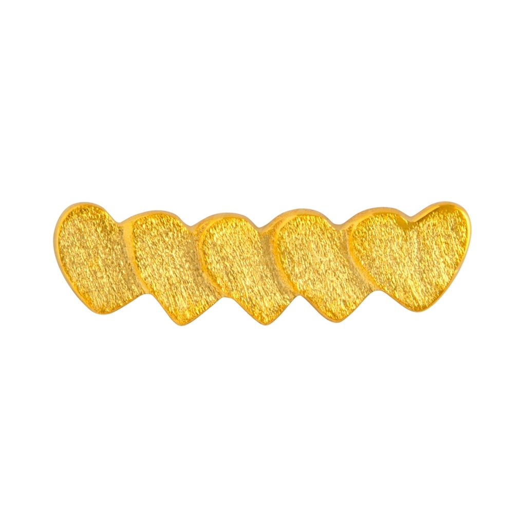 LULU Copenhagen Domino Hearts 5 ørering 1 stk Ear stud, 1 pcs Forgyldt
