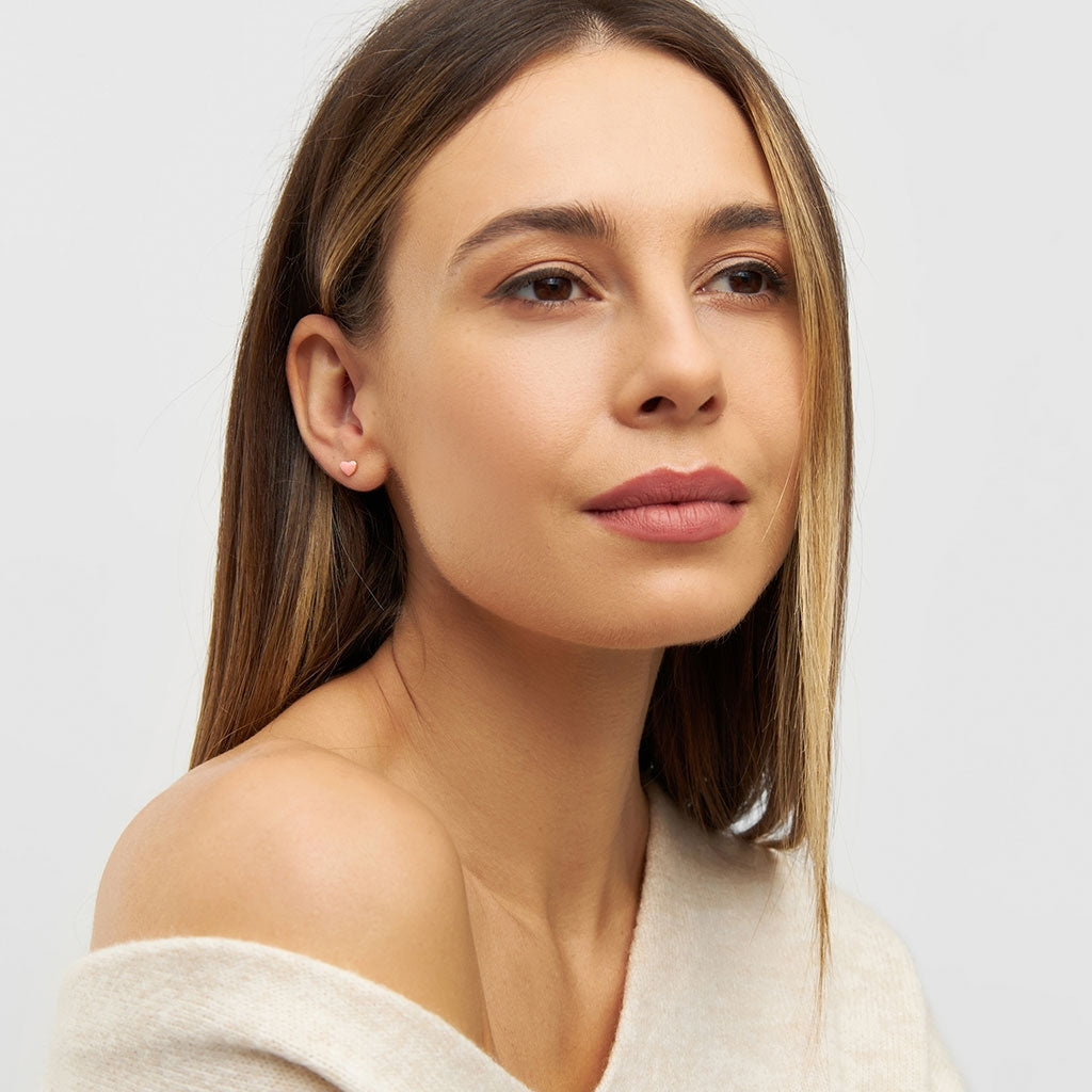 LULU Copenhagen Love U ørering 1 stk Ear stud, 1 pcs Burnt Coral