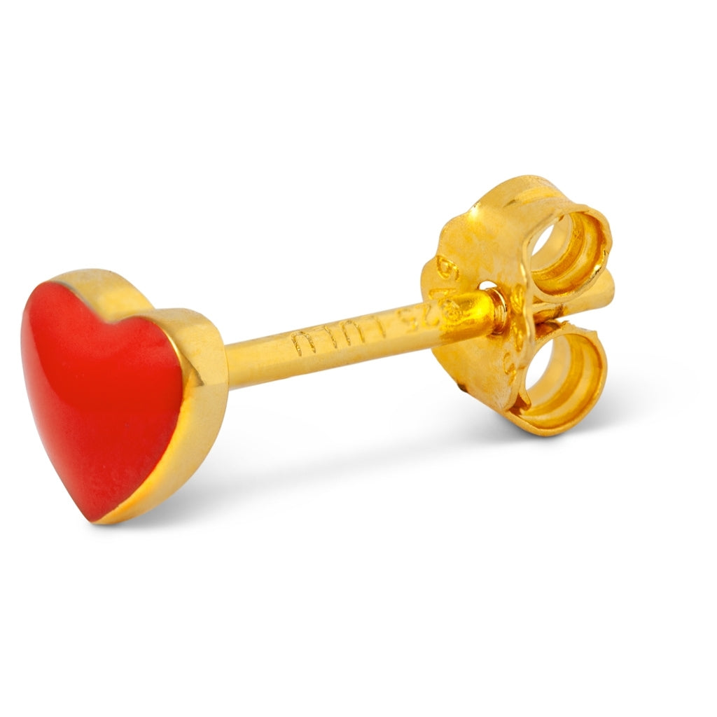 LULU Copenhagen Love U ørering 1 stk Ear stud, 1 pcs Rød