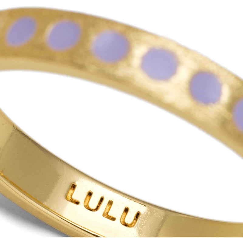 LULU Copenhagen Pattern Ring forgyldt Rings Lilla