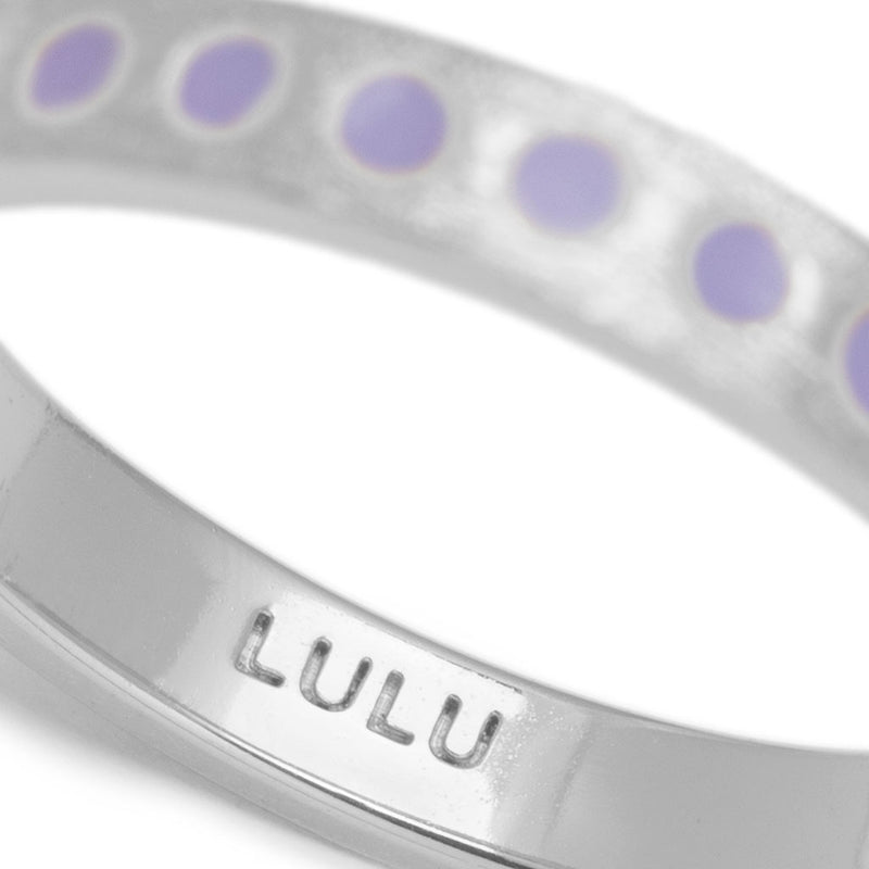 LULU Copenhagen Pattern Ring sølv Rings Lilla
